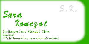 sara konczol business card